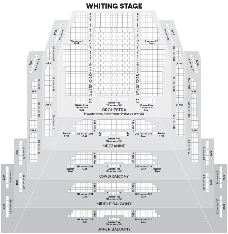 Seating Chart Flint Institute of Music